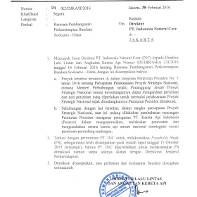 Foto Surat Ijin Feasibility Study dari Direktorat Jenderal Perkeretaapian<br>25 Februari 2016 17_djka_2016225